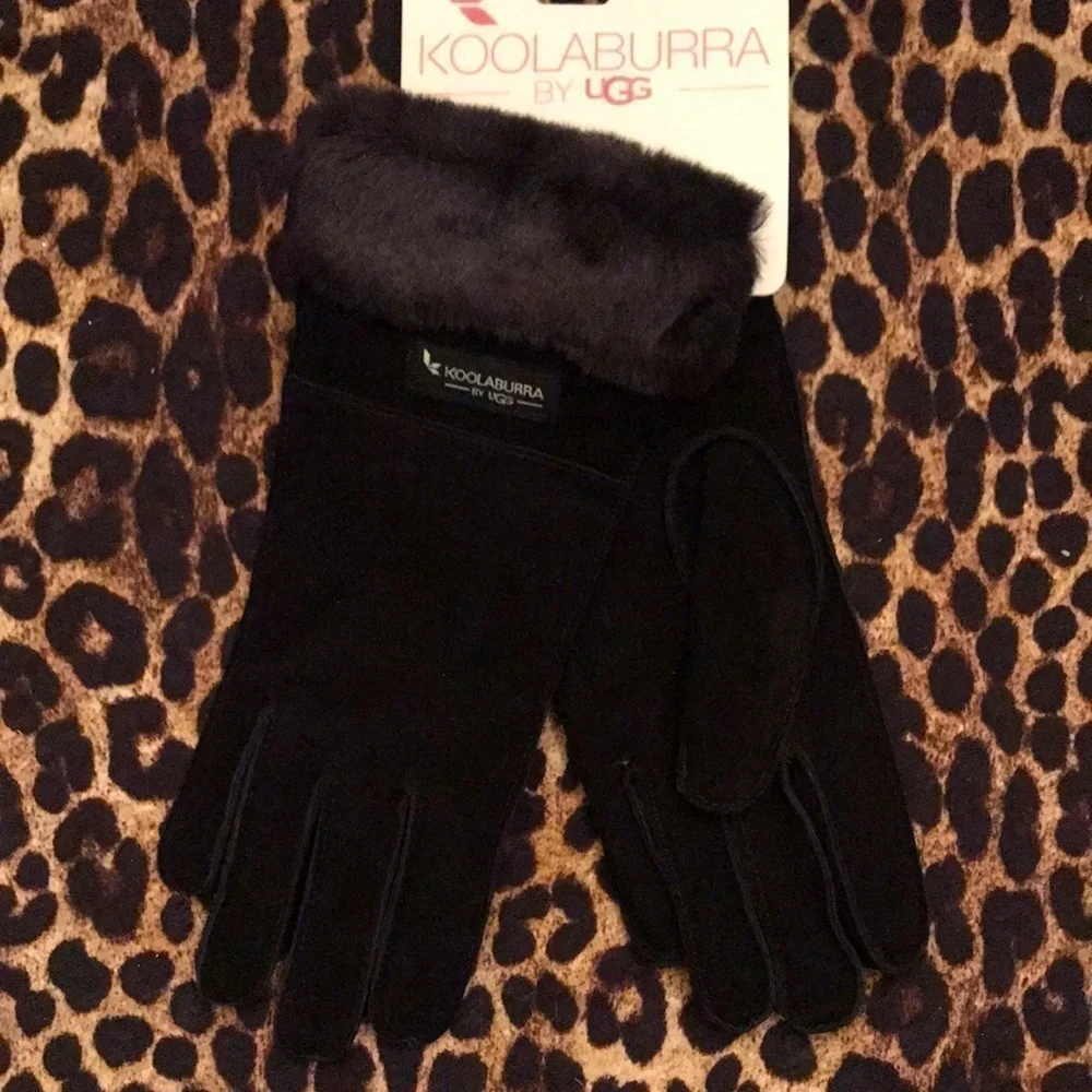 Brand New Koolaburra by UGG Water Resistant Black Suede Gloves